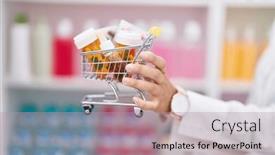  Presentation with beautiful hispanic woman - Slides featuring young-beautiful-hispanic-woman-pharmacist background and a mint green colored foreground