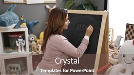  Presentation with maths - Presentation design with young-beautiful-hispanic-woman-preschool background and a violet colored foreground