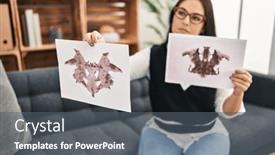  Presentation with method of constant stimuli in psychology - Presentation design featuring young-beautiful-hispanic-woman-psychologist background and a gray colored foreground