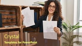  Presentation with clinical psychology - Slides with young-beautiful-hispanic-woman-psychologist background and a  colored foreground