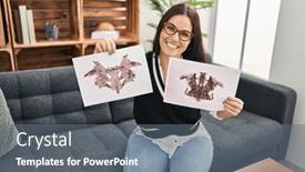  Presentation with clinical psychology - PPT layouts having young-beautiful-hispanic-woman-psychologist background and a  colored foreground