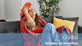  Presentation with beautiful hispanic woman - PPT layouts with young-beautiful-hispanic-woman-putting background and a teal colored foreground