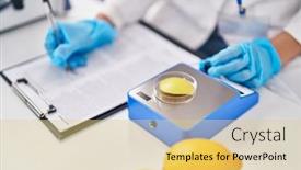  Presentation with beautiful hispanic woman - PPT layouts enhanced with young-beautiful-hispanic-woman-scientist background and a yellow colored foreground