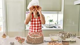  Presentation with confident young hispanic woman - PPT theme enhanced with young-beautiful-hispanic-woman-smiling background and a coral colored foreground