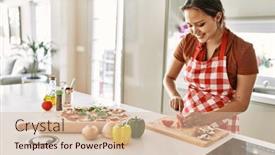  Presentation with confident young hispanic woman - Slide set with young-beautiful-hispanic-woman-smiling background and a lemonade colored foreground