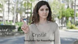  Presentation with saying - Presentation theme featuring young-beautiful-hispanic-woman-standing background and a light gray colored foreground