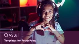  Presentation with heart disease and heartbeat symbol - PPT theme enhanced with young-beautiful-hispanic-woman-streamer background and a  colored foreground