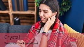  Presentation with beautiful hispanic woman - Slides with young-beautiful-hispanic-woman-suffering background and a red colored foreground