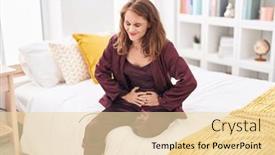  Presentation with beautiful hispanic woman - PPT theme enhanced with young-beautiful-hispanic-woman-suffering background and a lemonade colored foreground