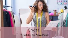  Presentation with beautiful hispanic woman - Theme enhanced with young-beautiful-hispanic-woman-tailor background and a  colored foreground