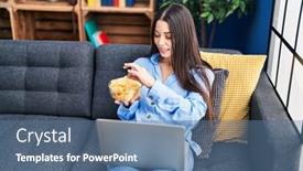  Presentation with beautiful hispanic woman - Theme with young-beautiful-hispanic-woman-watching background and a  colored foreground