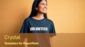  Presentation with moral - Cool new theme with young-beautiful-hispanic-woman-wearing backdrop and a tawny brown colored foreground