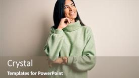  Presentation with beautiful hispanic woman - Theme having young-beautiful-hispanic-woman-wearing background and a violet colored foreground