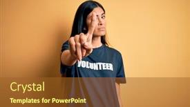  Presentation with moral - Beautiful theme featuring young-beautiful-hispanic-woman-wearing backdrop and a tawny brown colored foreground
