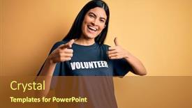  Presentation with beautiful hispanic woman - Presentation design with young-beautiful-hispanic-woman-wearing background and a tawny brown colored foreground