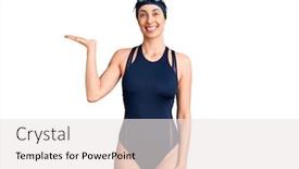  Presentation with beautiful hispanic woman - Presentation theme consisting of young-beautiful-hispanic-woman-wearing background and a sky blue colored foreground