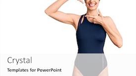  Presentation with swimmer - PPT theme with young-beautiful-hispanic-woman-wearing background and a white colored foreground
