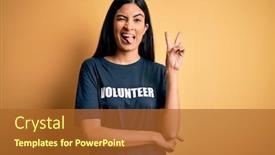  Presentation with beautiful hispanic woman - Beautiful slide set featuring young-beautiful-hispanic-woman-wearing backdrop and a red colored foreground