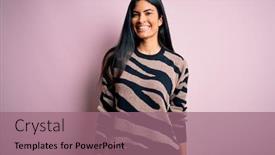  Presentation with animal print - Theme featuring young-beautiful-hispanic-woman-wearing background and a coral colored foreground