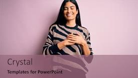  Presentation with animal health - Presentation featuring young-beautiful-hispanic-woman-wearing background and a coral colored foreground