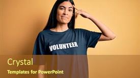  Presentation with moral - Audience pleasing presentation theme consisting of young-beautiful-hispanic-woman-wearing backdrop and a tawny brown colored foreground