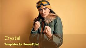  Presentation with winter weather - Theme enhanced with young-beautiful-hispanic-woman-wearing background and a tawny brown colored foreground