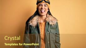  Presentation with winter weather - Amazing PPT layouts having young-beautiful-hispanic-woman-wearing backdrop and a tawny brown colored foreground