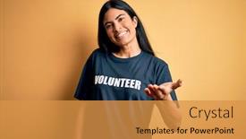  Presentation with moral - Slide deck consisting of young-beautiful-hispanic-woman-wearing background and a gold colored foreground