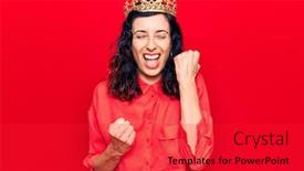  Presentation with princess - PPT layouts consisting of young-beautiful-hispanic-woman-wearing background and a red colored foreground