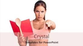  Presentation with recipe book - Presentation design featuring young-beautiful-hispanic-woman-wearing background and a lemonade colored foreground