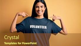  Presentation with moral - Presentation theme featuring young-beautiful-hispanic-woman-wearing background and a tawny brown colored foreground