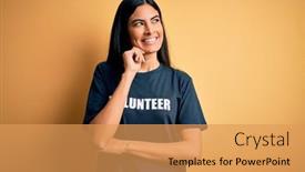  Presentation with moral - Amazing presentation theme having young-beautiful-hispanic-woman-wearing backdrop and a yellow colored foreground