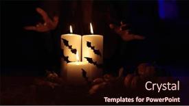  Presentation with candle - Presentation with young-beautiful-hispanic-woman-wearing background and a wine colored foreground