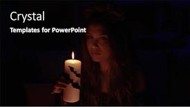  Presentation with candle - Slides featuring young-beautiful-hispanic-woman-wearing background and a black colored foreground