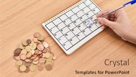  Presentation with beautiful hispanic woman - PPT layouts having young-beautiful-hispanic-woman-writing background and a coral colored foreground