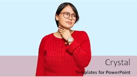  Presentation with infection - Presentation enhanced with young-beautiful-hispanic-woman background and a crimson colored foreground