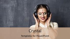  Presentation with indian woman - Beautiful presentation featuring young beautiful indian woman listening backdrop and a coral colored foreground