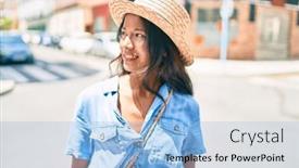  Presentation with indian woman - Amazing presentation theme having young-beautiful-indian-woman-wearing backdrop and a light blue colored foreground