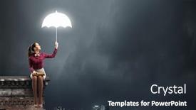  Presentation with roof - PPT theme with young beautiful lady sitting on building roof and reading book background and a tawny brown colored foreground