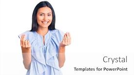  Presentation with salary - PPT theme with young-beautiful-latin-girl-wearing background and a white colored foreground