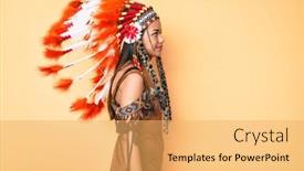  Presentation with indian - Presentation enhanced with young-beautiful-latin-girl-wearing background and a yellow colored foreground