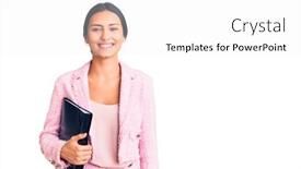  Presentation with binder - Beautiful PPT layouts featuring young-beautiful-latin-girl-wearing backdrop and a white colored foreground
