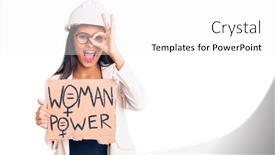  Presentation with girl power - Beautiful PPT layouts featuring young-beautiful-latin-girl-wearing backdrop and a white colored foreground