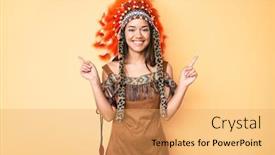  Presentation with indian woman - Slide set enhanced with young-beautiful-latin-woman-wearing background and a yellow colored foreground