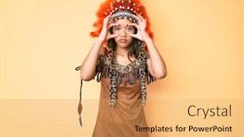  Presentation with indian woman - Amazing presentation design having young-beautiful-latin-woman-wearing backdrop and a yellow colored foreground