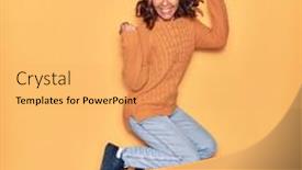  Presentation with wool - Audience pleasing theme consisting of young-beautiful-latin-woman-wearing backdrop and a yellow colored foreground