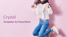  Presentation with clothes - Amazing slide deck having young-beautiful-latin-woman-wearing backdrop and a lemonade colored foreground