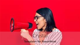  Presentation with angry - Theme enhanced with young-beautiful-latin-woman background and a red colored foreground