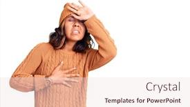  Presentation with flu virus - PPT layouts having young-beautiful-mixed-race-woman background and a lemonade colored foreground