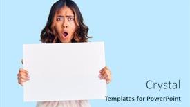  Presentation with space race - Presentation theme with young-beautiful-mixed-race-woman background and a cool aqua colored foreground